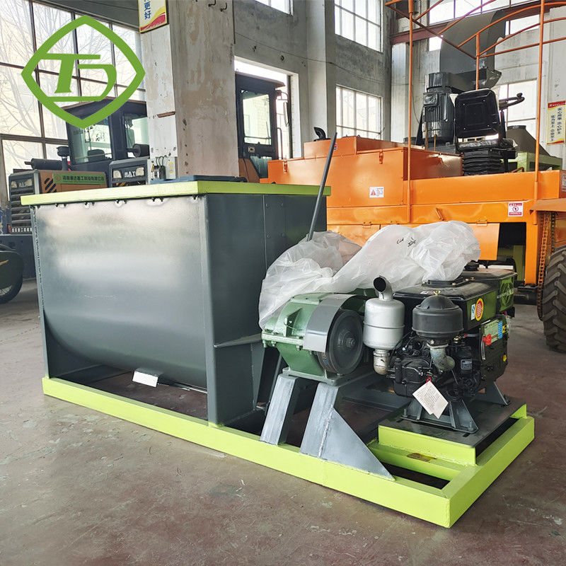 Machine à mélanger les déchets animaux horizontalement SUS316 Machine à mélanger les engrais biologiques 3phase