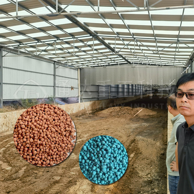 5 à 10 tonnes/h de fumier de poulet, déchets de champignons ronds, granules d'engrais organiques